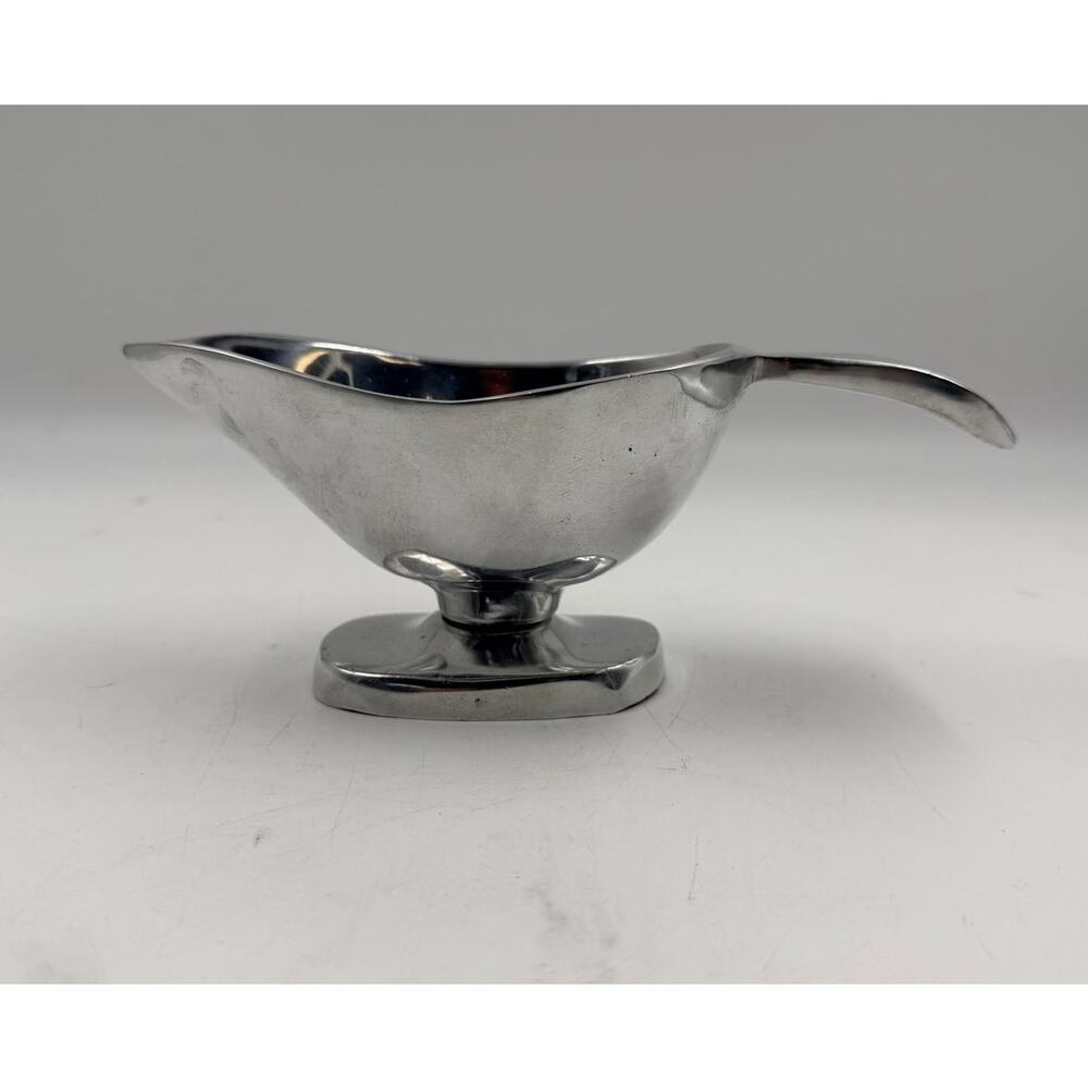 Vintage Mexican Pewter Gravy Boat